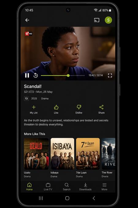 BonaTV app on Android